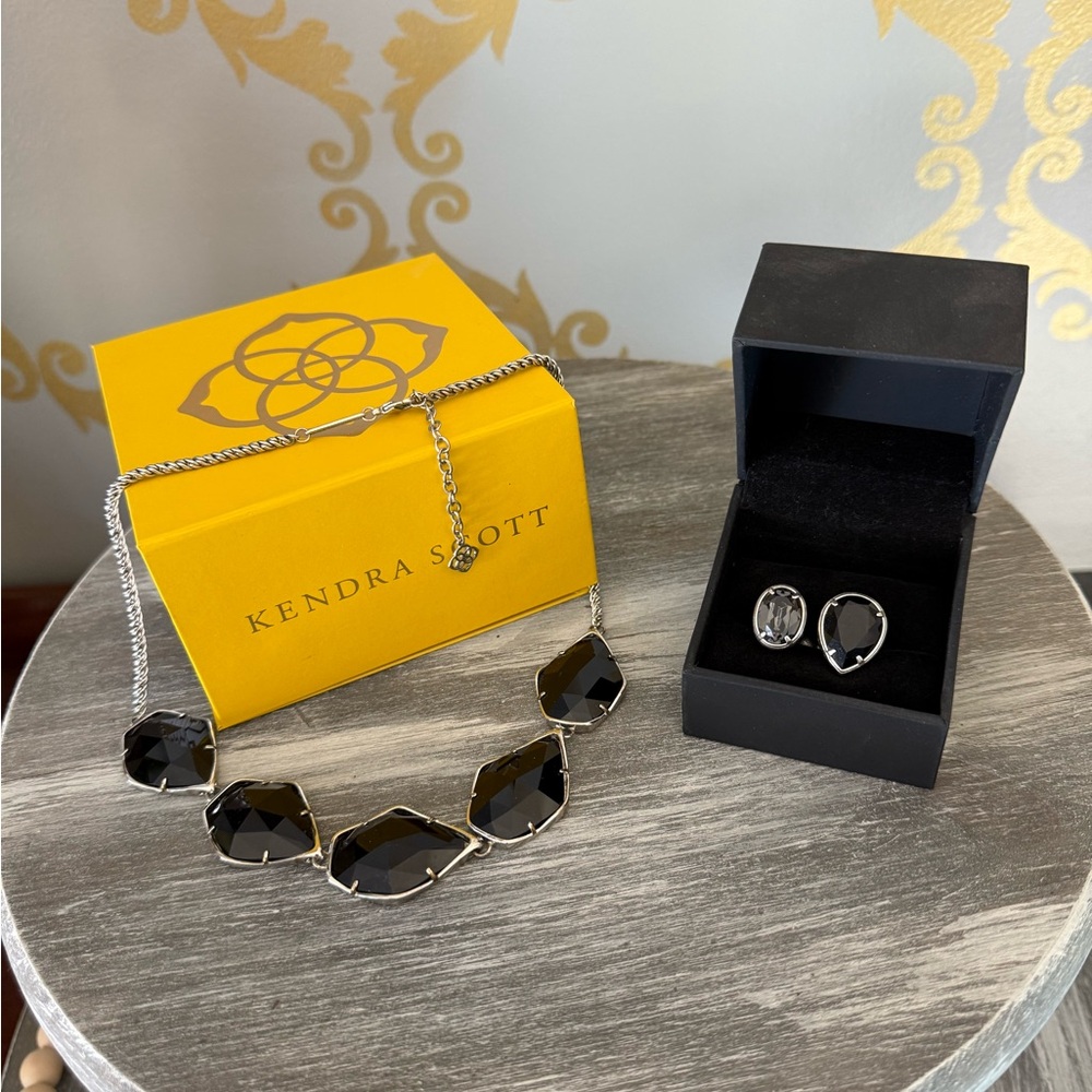 Kendra Scott Black Necklace and Brighton Ring